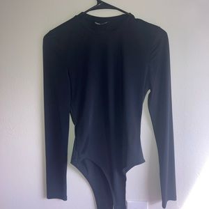 SHEIN Black Bodysuit, Size M, only worn once. High waisted bodysuit with snaps